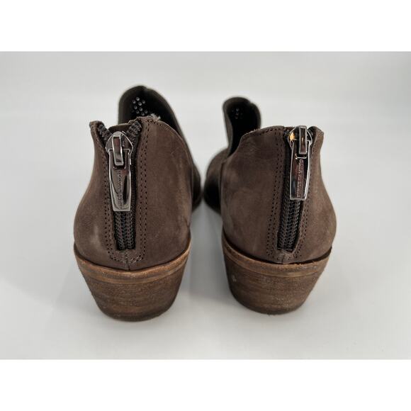 Vince Camuto Paleta Ankle Boot Sz 9M Perforated Brown Leather Low Heel Bootie - Picture 7 of 10